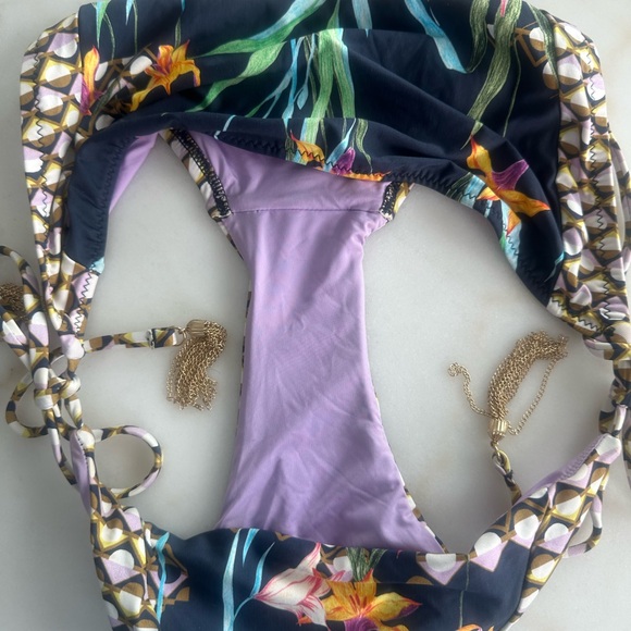 Trina Turk Fiji Floral Ruffle Bikini NWOT - Picture 4 of 6